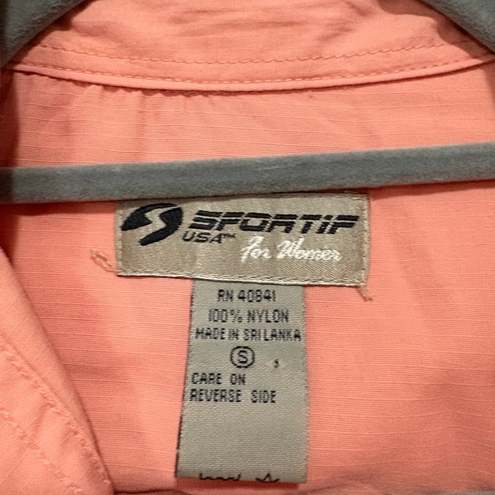 Sportif USA Coral Button-Up Shirt – Size S - Picture 2 of 5